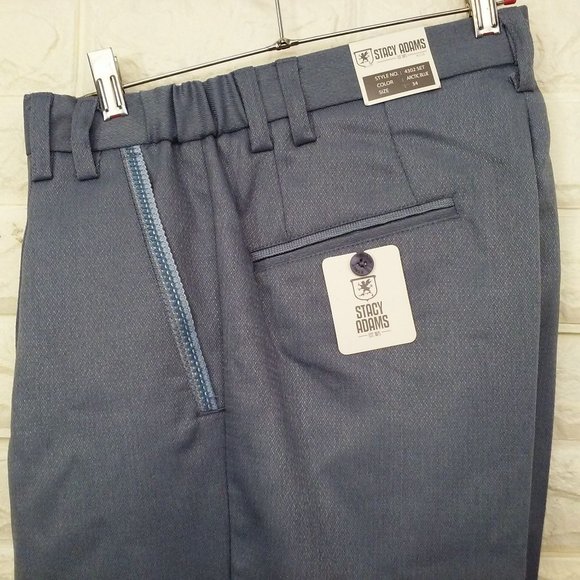 NWT Stacy Adams 4302 Slacks Men's 34x34 Pleated - Picture 8 of 12
